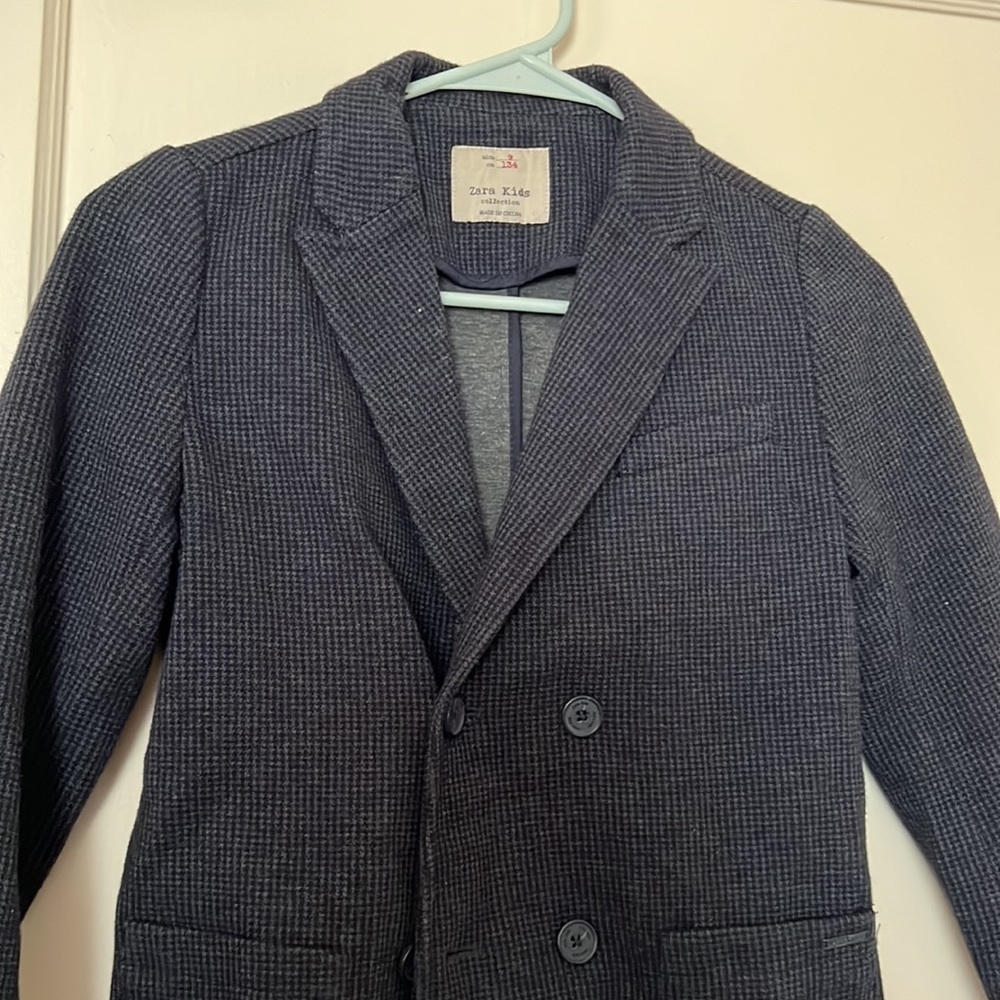 Zara kids black and gray blazer size / 9 - Picture 2 of 7